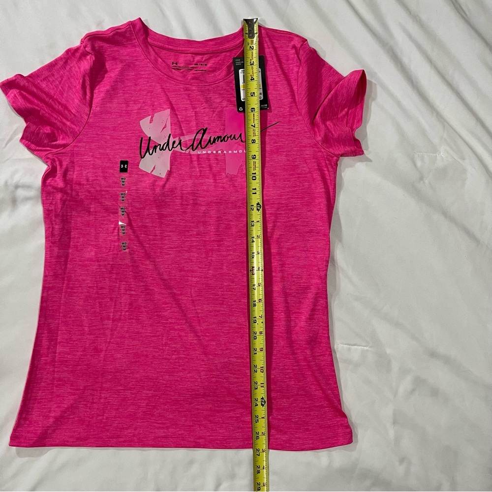 Under Armour Lot of 2 Loose Heatgear Size M Medium T-Shirts NWT-Pink & Gray - Picture 9 of 14
